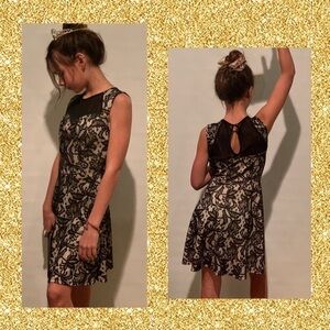 NWOT HEARTSOUL PINK W/ BLK LACE DRESS XS